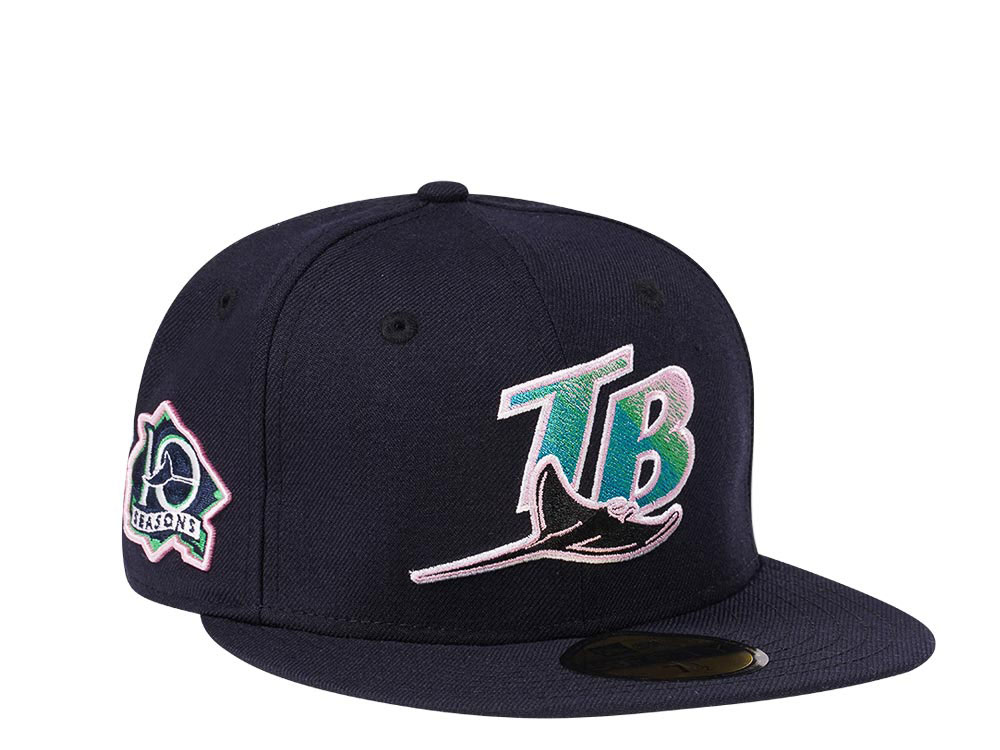 New Era Tampa Bay Rays 10 Seasons Navy and Pink Edition 59Fifty Fitted Gorra