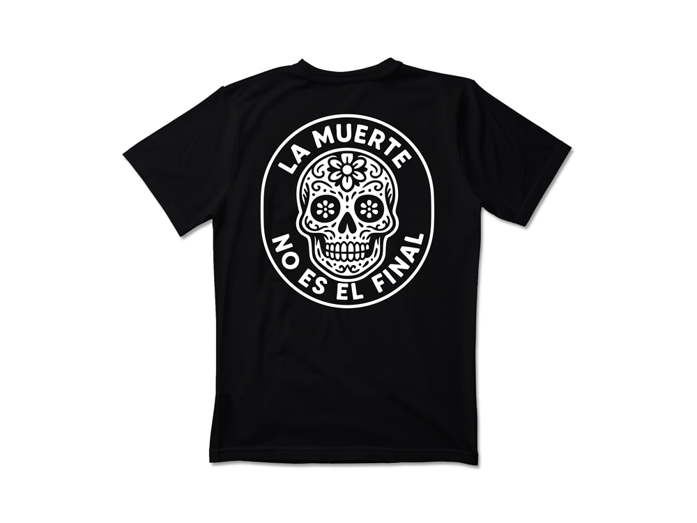 Parallel Union T-Shirt La Muerte Black Skull Oversize Edition