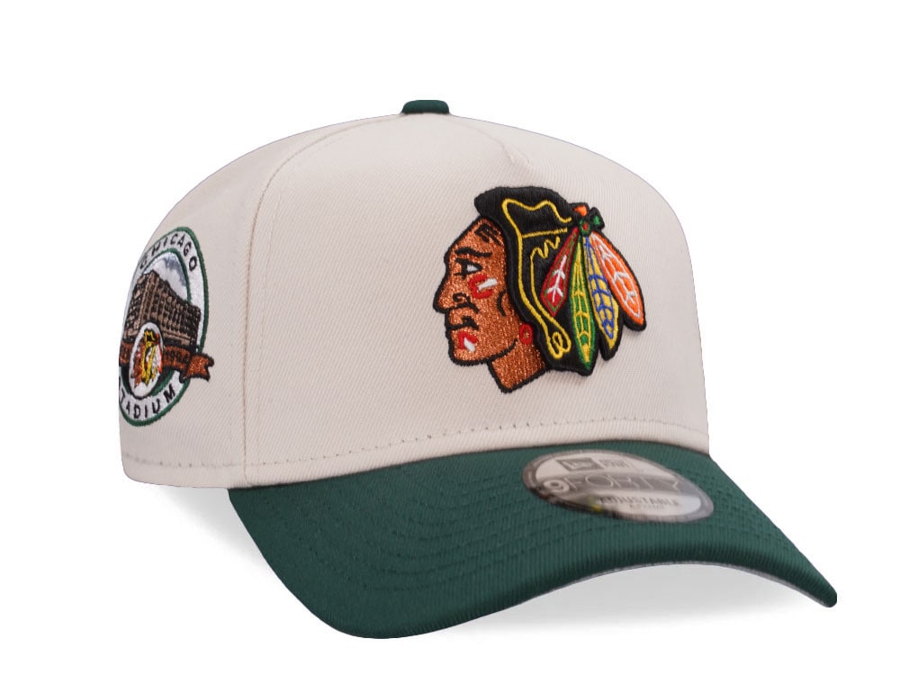 New Era Chicago Blackhawks Stone Green Two Tone Edition 9Forty A Frame Snapback Gorra