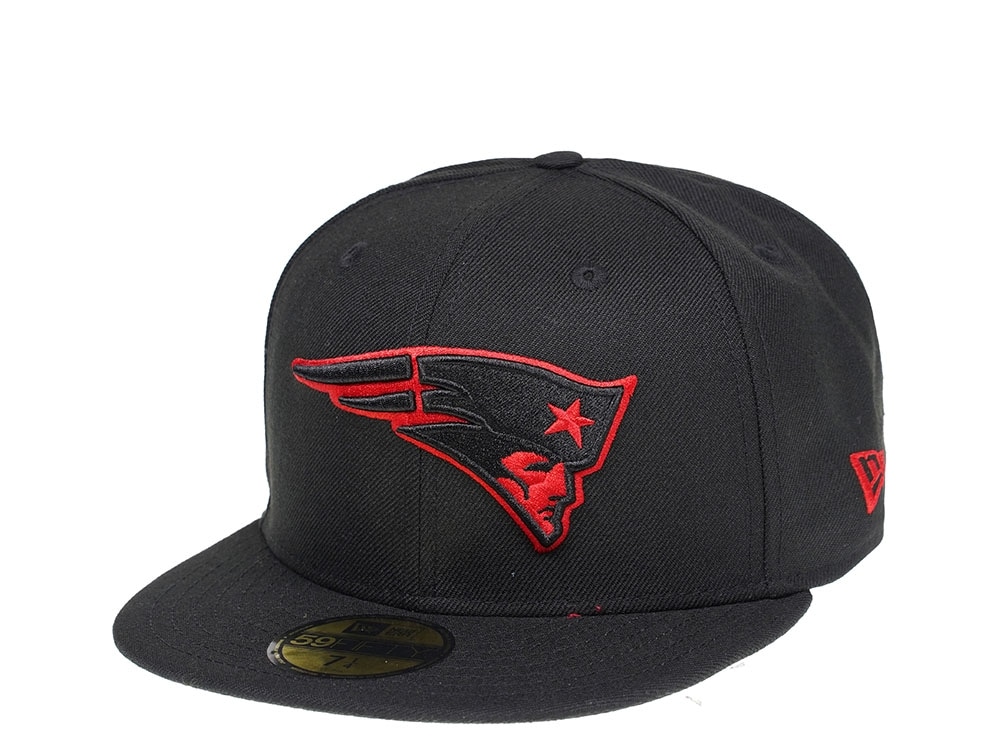New Era New England Patriots Black Scarlet Edition 59Fifty Fitted Gorra