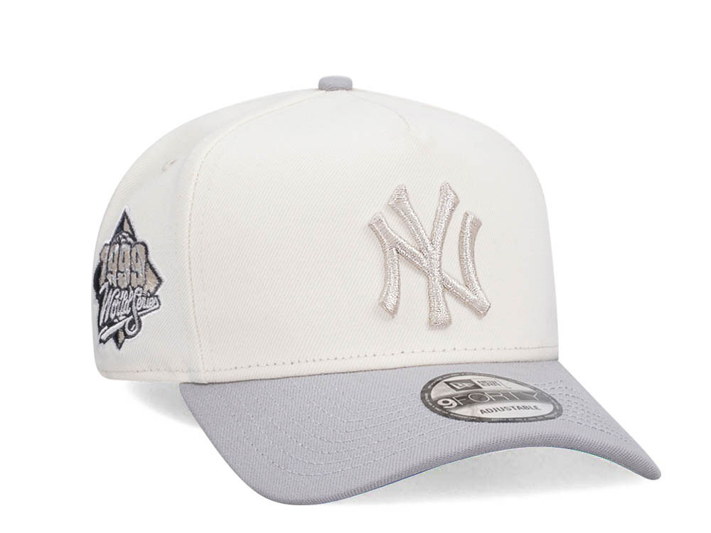 New Era New York Yankees World Series 1999 Chrome Metallic Two Tone Edition 9Forty A Frame Snapback Gorra