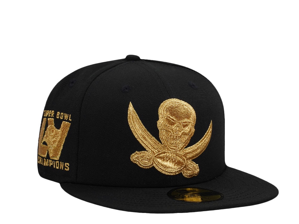 New Era Tampa Bay Buccaneers Super Bowl Champions 2023 Black 24k Edition 59Fifty Fitted Gorra