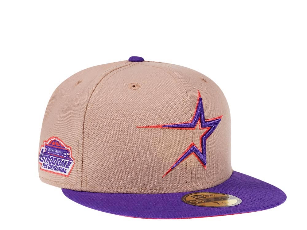 New Era Houston Astros Astrodome Camel Prime Two Tone 59Fifty Fitted Gorra