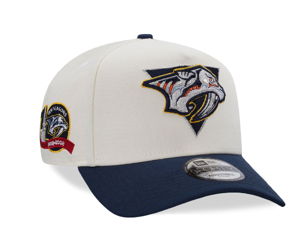New Era Nashville Predators 10 Seasons Chrome Two Tone Edition 9Forty A Frame Snapback Gorra