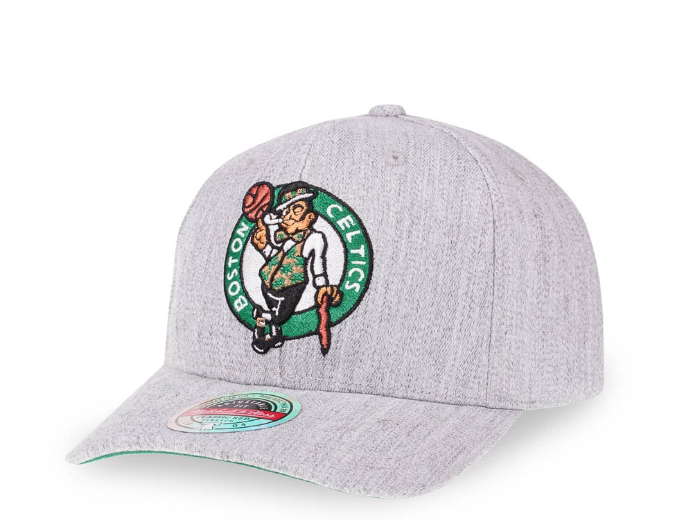 Mitchell & Ness Boston Celtics Heather Gray Red Line Flex Snapback Gorra
