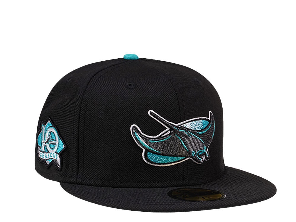 New Era Tampa Bay Rays 10 Seasons Black Pearl  Edition 59Fifty Fitted Gorra