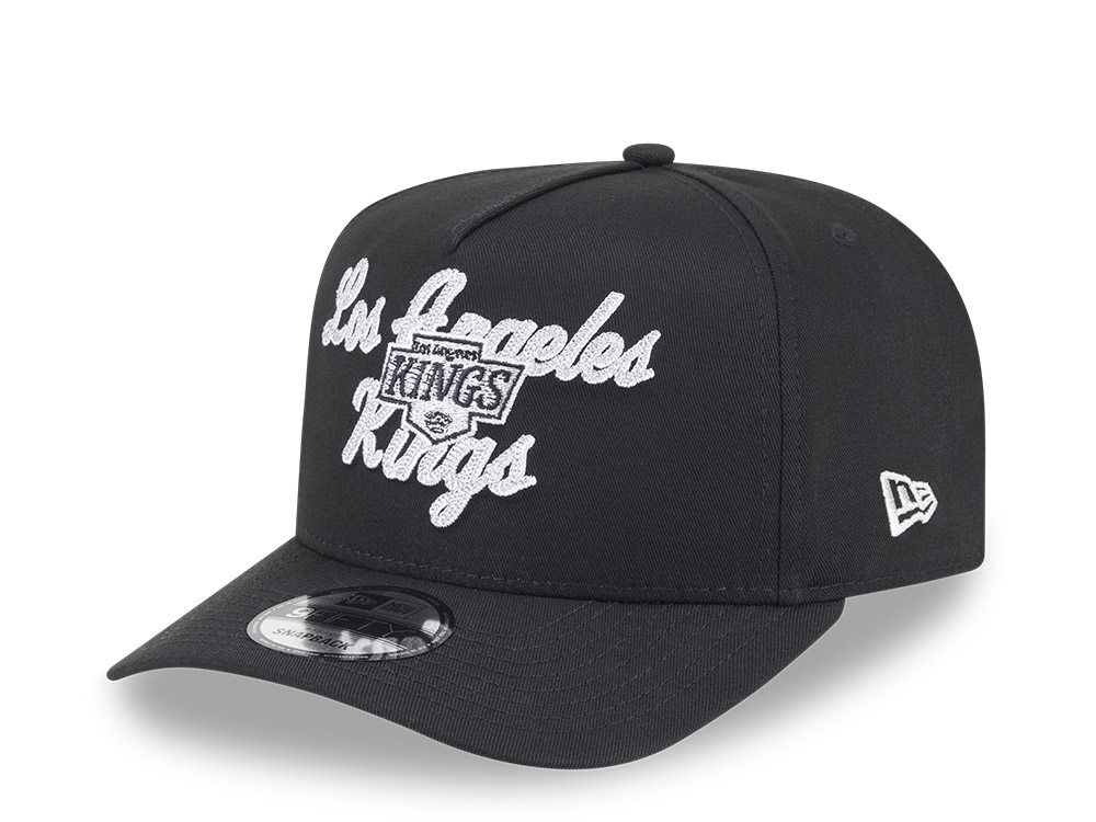 New Era Los Angeles Kings Black Chainstitch 9Fifty A Frame Snapback Gorra