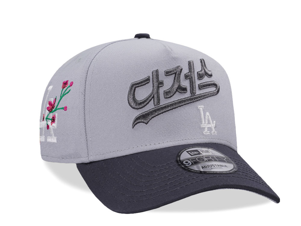 New Era Los Angeles Dodgers Cherry Blossom Grey Two Tone Edition 9Forty A Frame Snapback Gorra