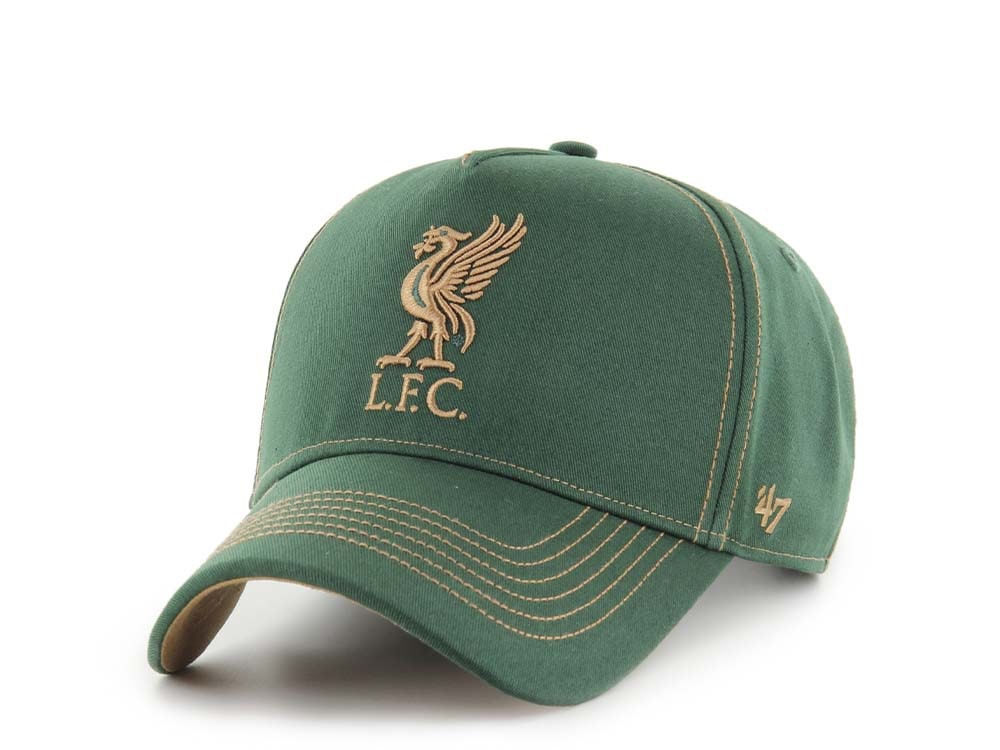 47Brand Liverpool FC Dark Green Contrast Stitch MVP Snapback Gorra