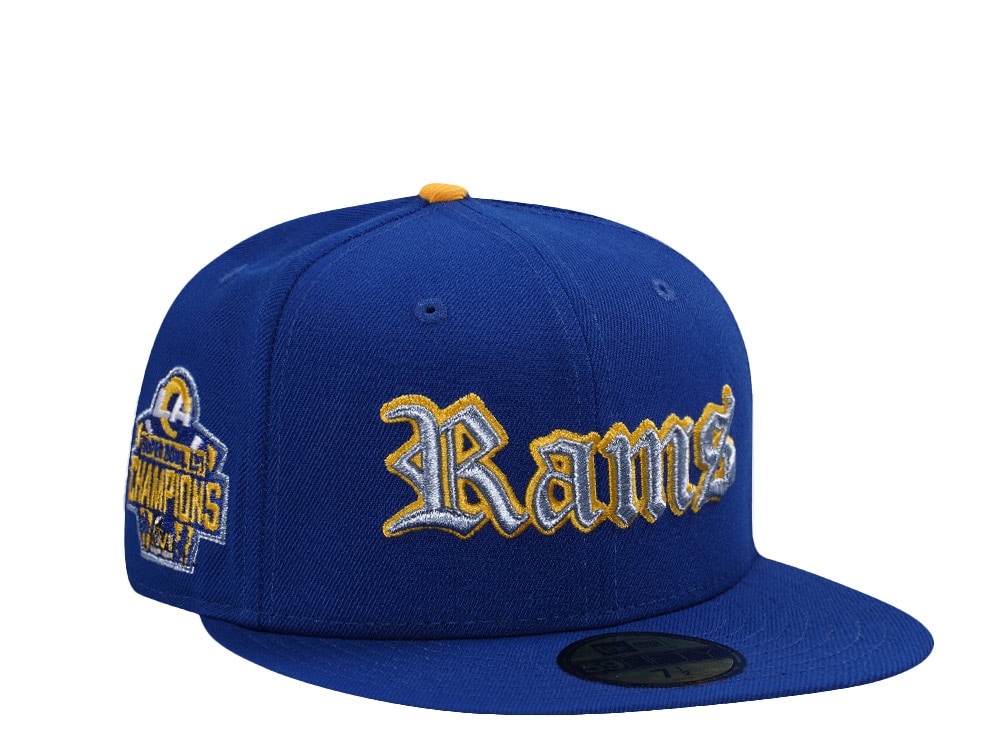 New Era Los Angeles Rams Super Bowl Champions Blue Prime Edition 59Fifty Fitted Gorra