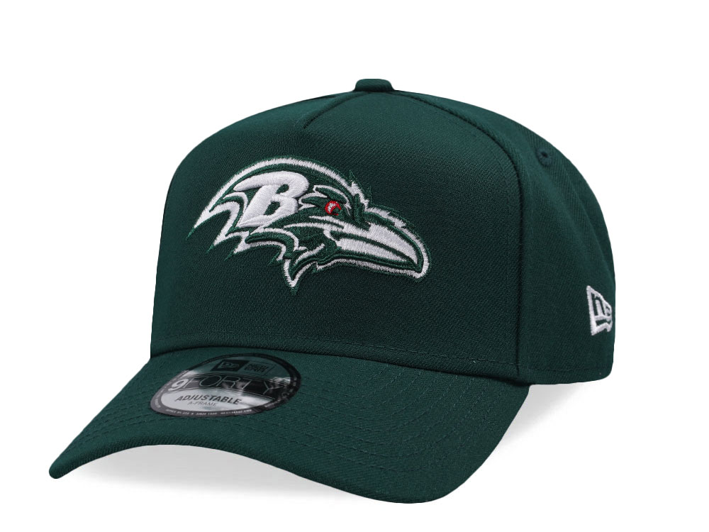 New Era Baltimore Ravens Field Green Prime Edition 9Forty A Frame Snapback Gorra