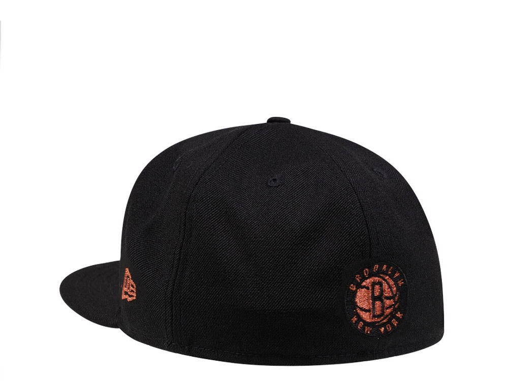 New Era New Brooklyn Nets Black and Copper Edition 59Fifty Fitted Gorra