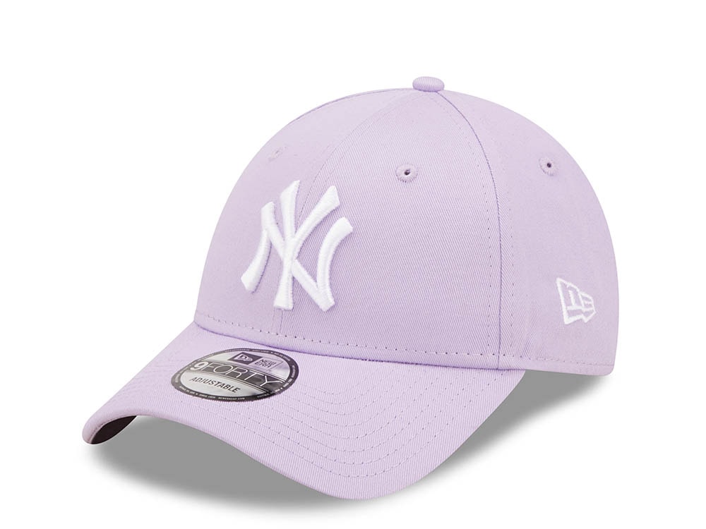 New Era New York Yankees League Essentials Lavender 9Forty Strapback Gorra