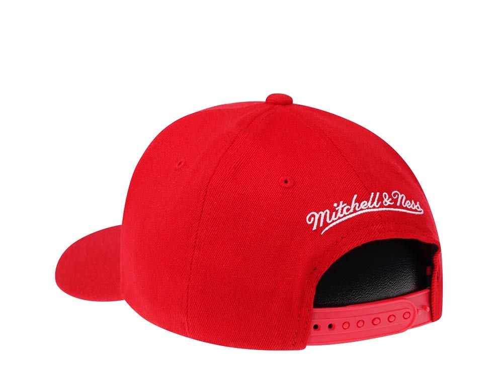 Mitchell & Ness Portland Trail Blazers Team Ground Red Line Solid Flex Snapback Gorra