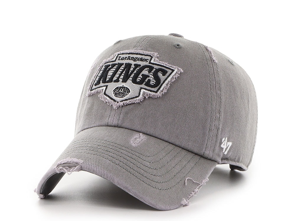 47 Brand Los Angeles Kings Weathered Gray Clean Up Strapback Gorra