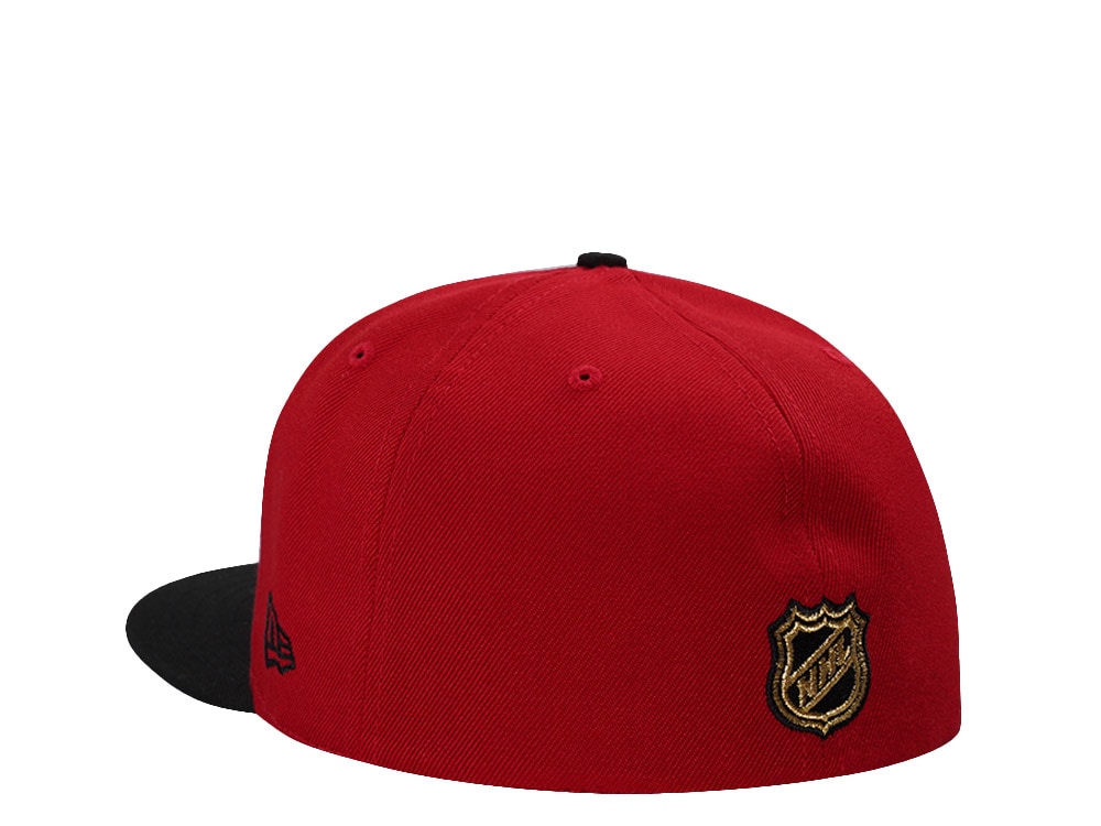 New Era Vegas Golden Knights Scarlet Metallic Two Tone Edition 59Fifty Fitted Gorra