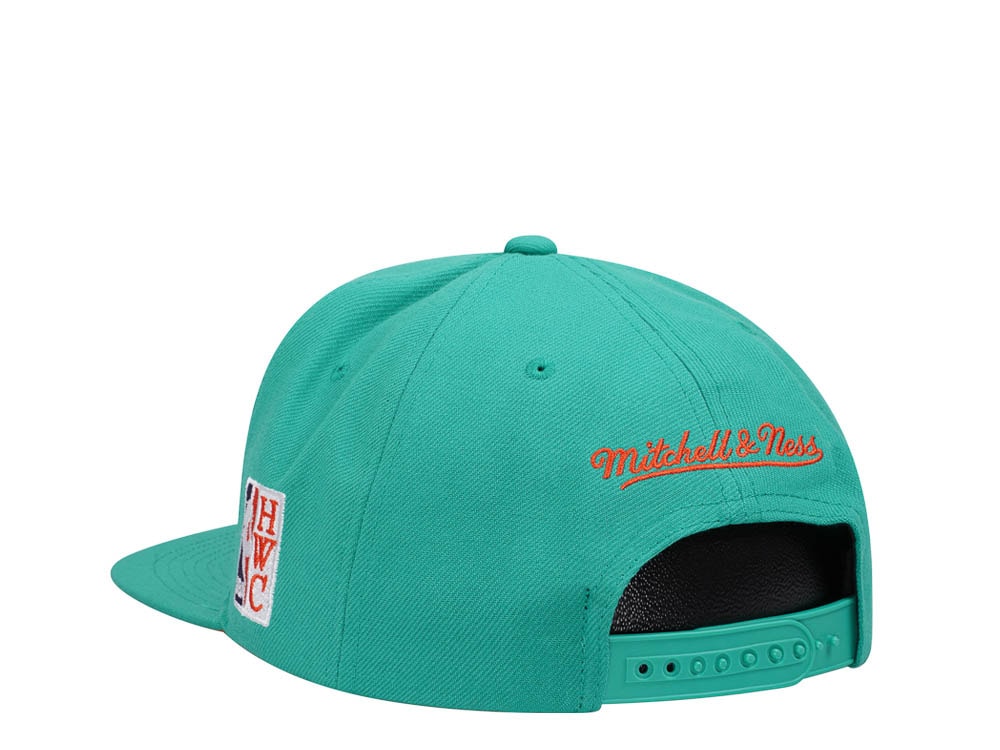 Mitchell & Ness Golden State Warriors Desert Green Hardwood Classic All Star Weekend Snapback Gorra