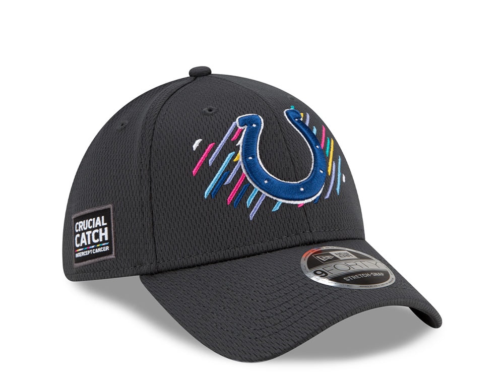 New Era Indianapolis Colts Crucial Catch 2021 9Forty Stretch Snapback Gorra