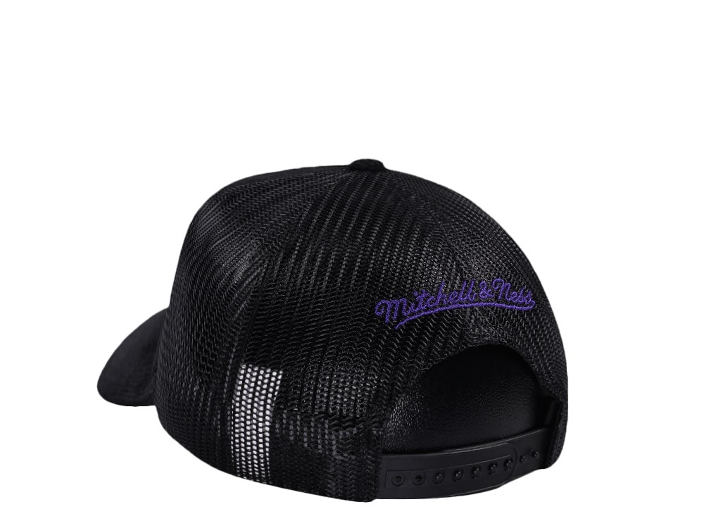 Mitchell & Ness Utah Jazz Times up Black Cord Hardwood Classic Trucker Snapback Gorra