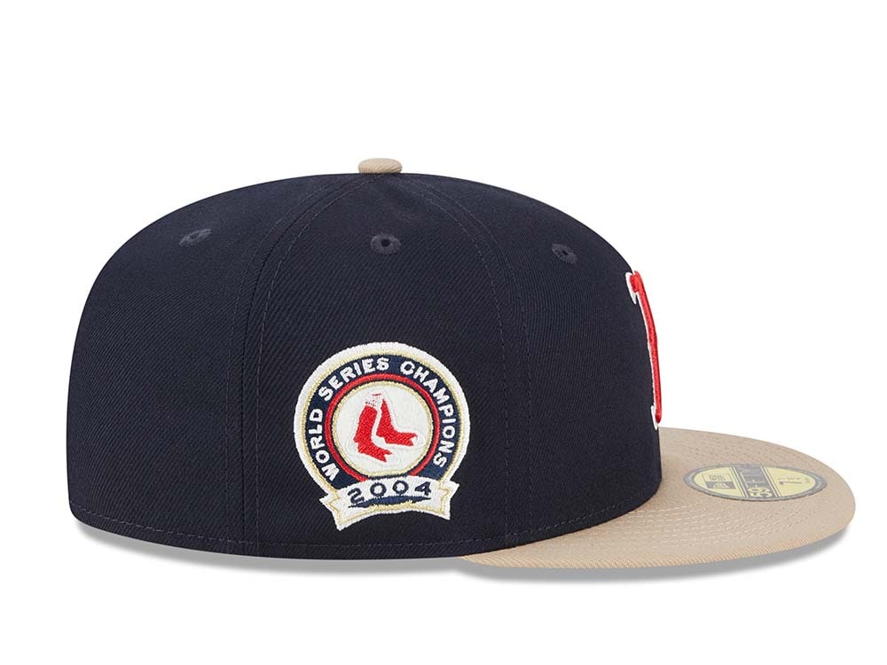 New Era Boston Red Sox World Series Champions 2004 Varsity Pin Two Tone Edition 59Fifty Fitted Gorra