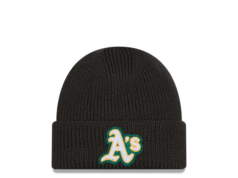 New Era Oakland Athletics Skull Knit Dark Green Gorro