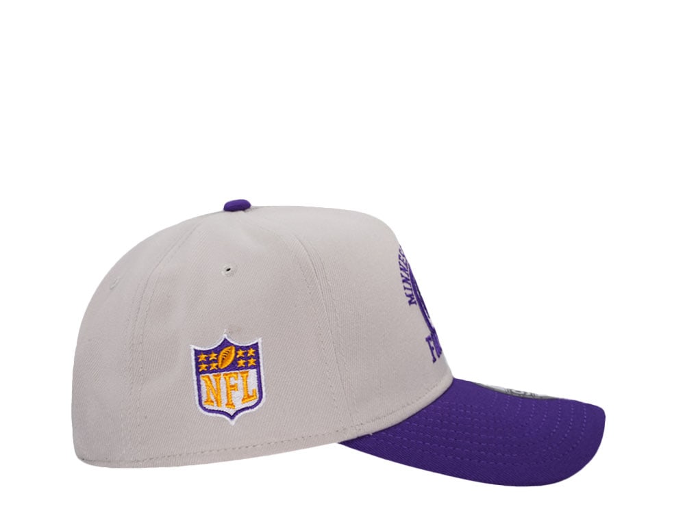 New Era Minnesota Vikings Stone Two Tone 9Forty A Frame Snapback Gorra