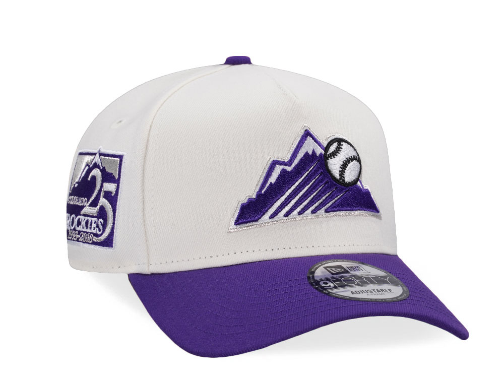 New Era Colorado Rockies 25th Anniversary Chrome Two Tone Edition 9Forty A Frame Snapback Gorra