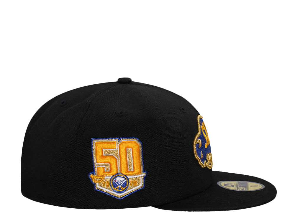 New Era Buffalo Sabres 50th Anniversary Black Metallic Prime Edition 59Fifty Fitted Gorra