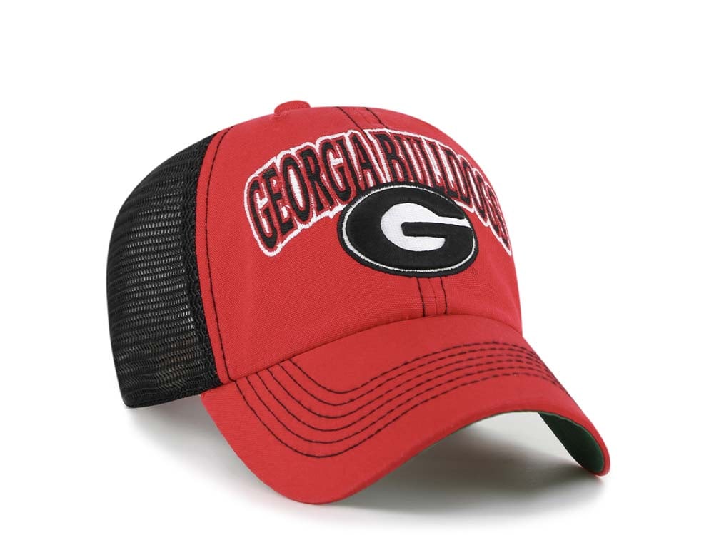 47Brand Georgia Bulldogs Vintage Red Trucker Clean Up Snapback Gorra