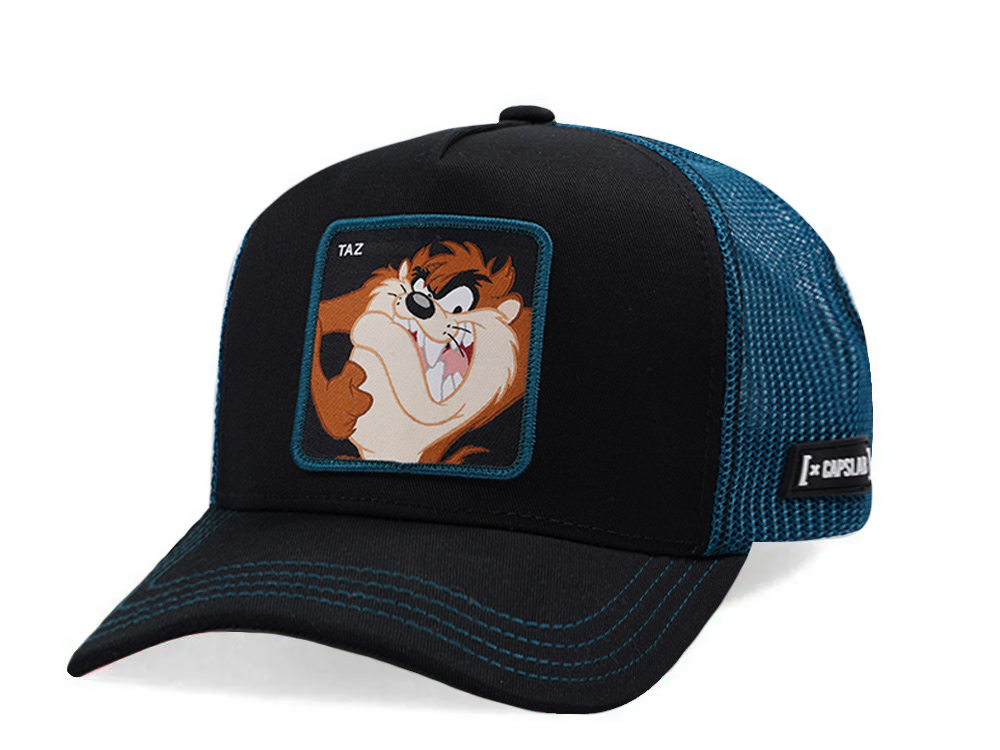 Capslab Looney Tunes Taz Black Trucker Snapback Gorra
