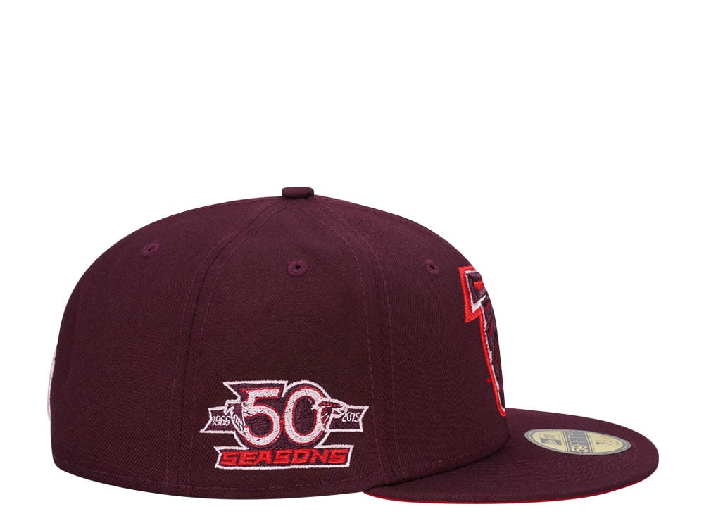 New Era Atlanta Falcons 50 Seasons Merlot Edition 59Fifty Fitted Gorra