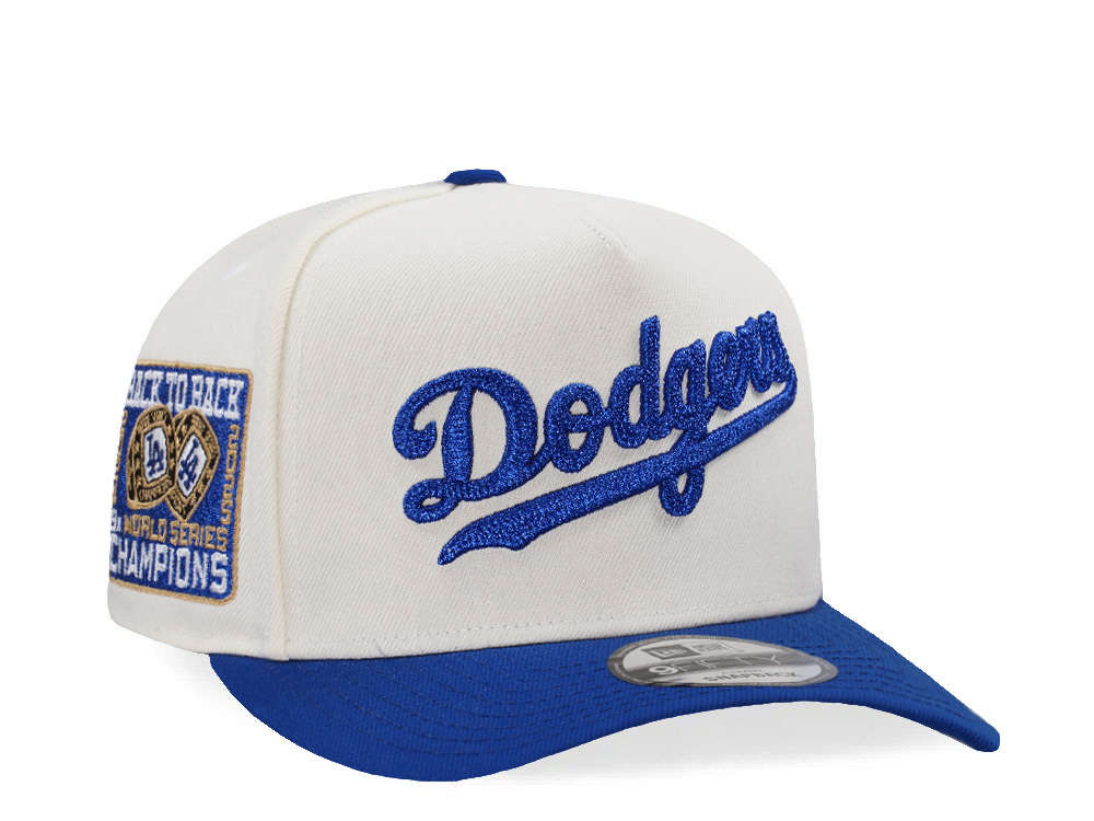 New Era Los Angeles Dodgers Back to Back World Series White Classic Edition 9Fifty A Frame Snapback Gorra
