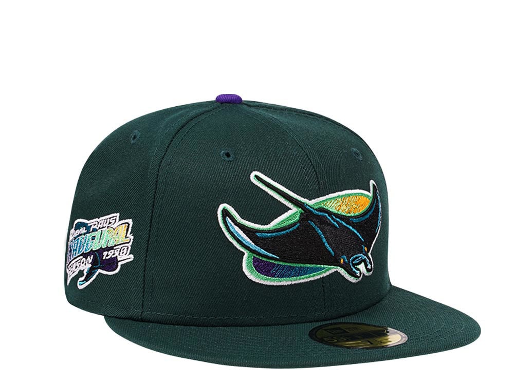 New Era Tampa Bay Rays Inaugural Season 1998 Dark Green Edition 59Fifty Fitted Gorra