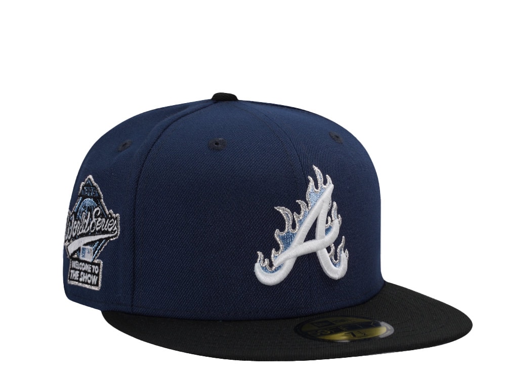 New Era Atlanta Braves World Series 1995 Navy Flame Two Tone Edition 59Fifty Fitted Gorra