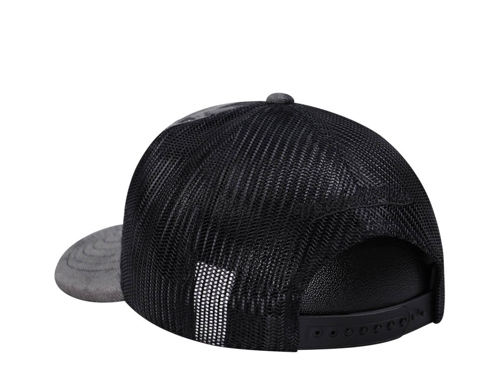 Mitchell & Ness Brooklyn Nets Burnt Ends Black Trucker Snapback Gorra