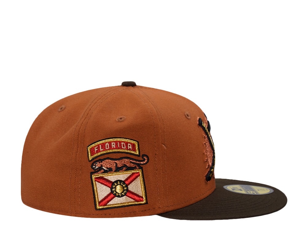 New Era Florida Panthers State Flag Brown Realtree Two Tone Edition 59Fifty Fitted Gorra