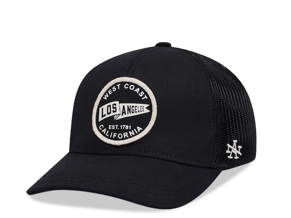 American Needle Los Angeles West Coast Valin Black Trucker Snapback Gorra