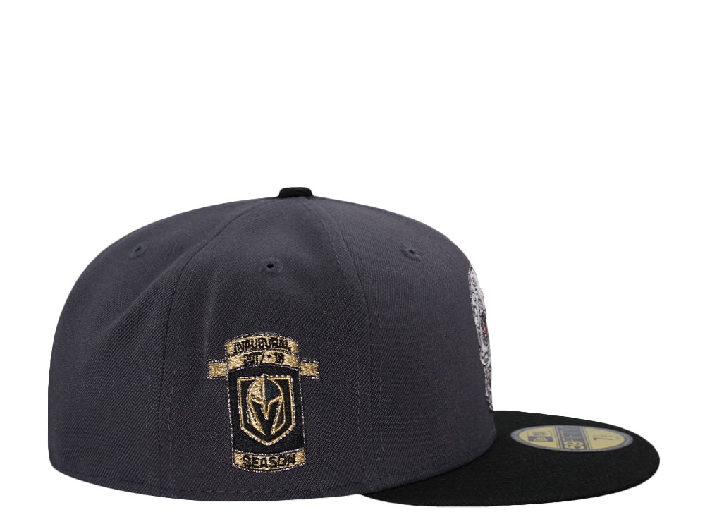 New Era Vegas Golden Knights Inaugural Season 2017 Graphite Skull Two Tone Edition 59Fifty Fitted Gorra
