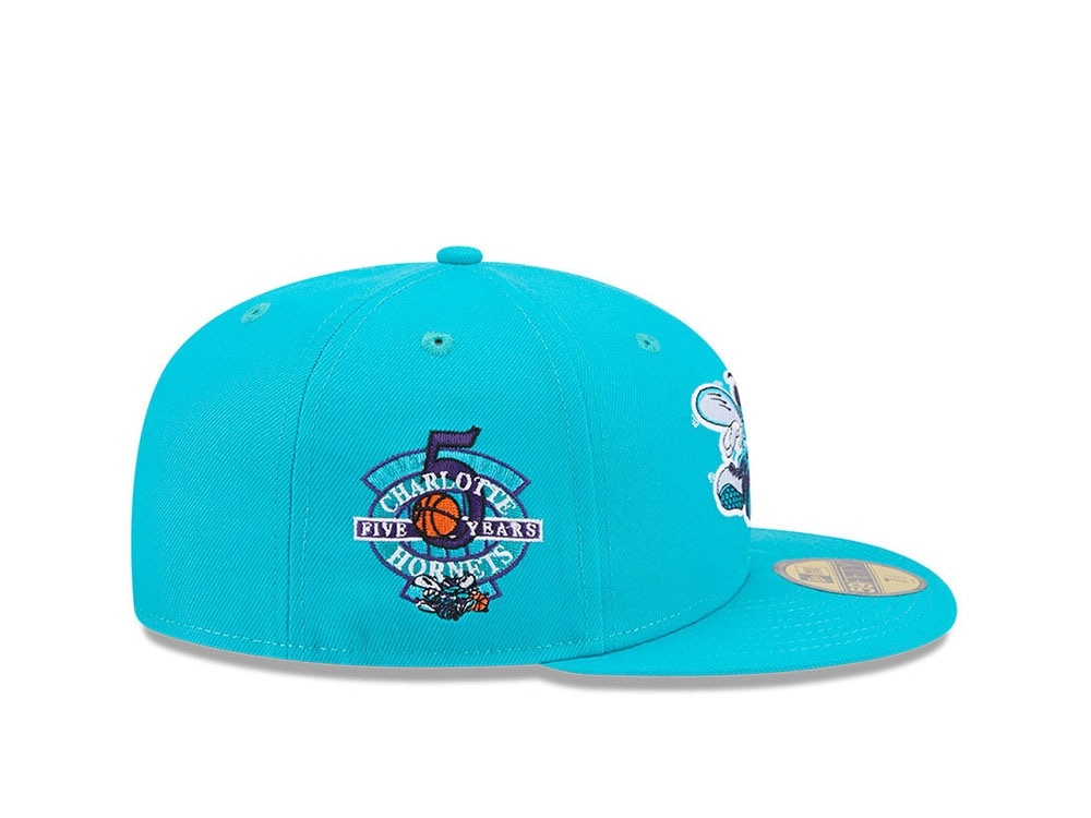New Era Charlotte Hornets HWC 5th Anniversary Teal  59Fifty Fitted Gorra