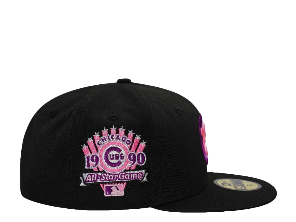 New Era Chicago Cubs All Star Game 1990 Magenta Black Prime Edition 59Fifty Fitted Gorra