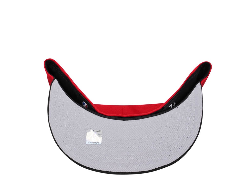 New Era Atlanta Hawks Chrome Black Red Two Tone Edition 59Fifty Fitted Gorra