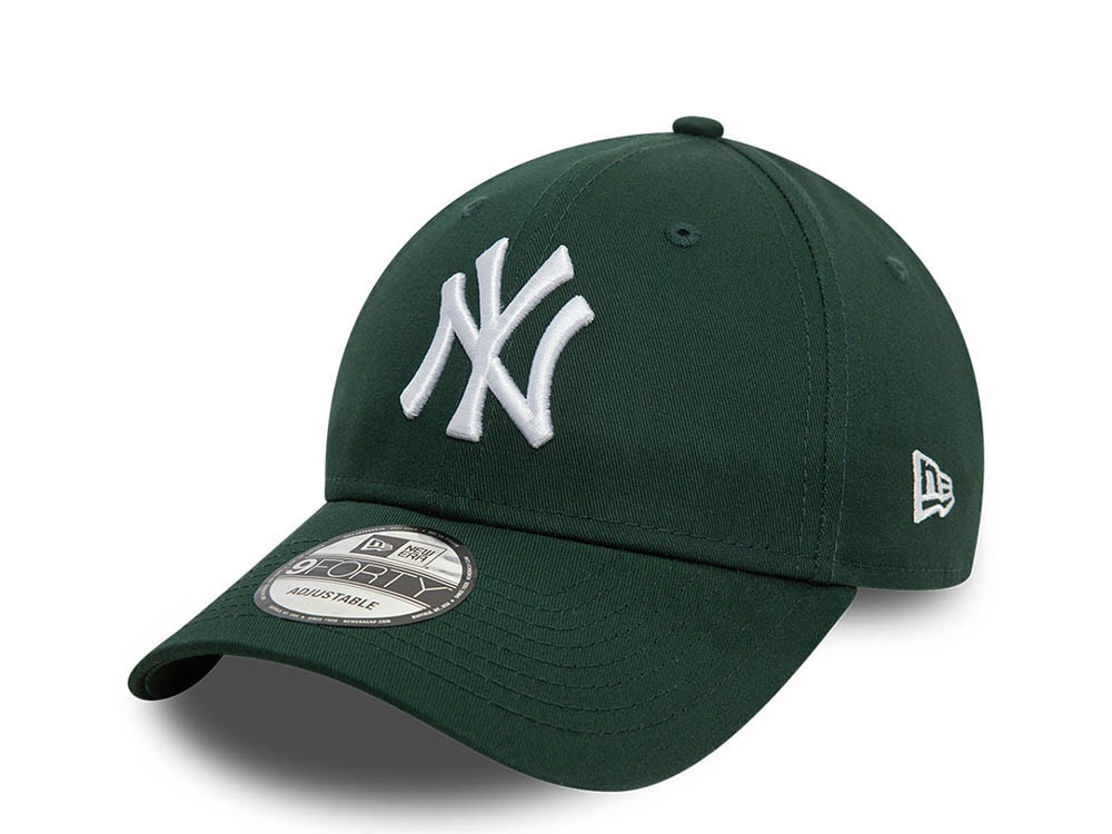 New Era New York Yankees League Essential Dark Green 9Forty Strapback Gorra