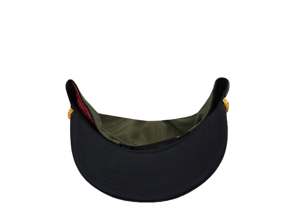 American Needle ACDC Roscoe Army Green Snapback Gorra