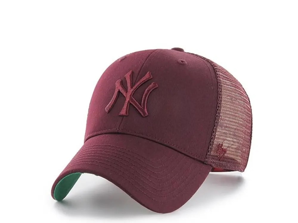 47Brand New York Yankees Tonal Maroon Classic Trucker Snapback Gorra