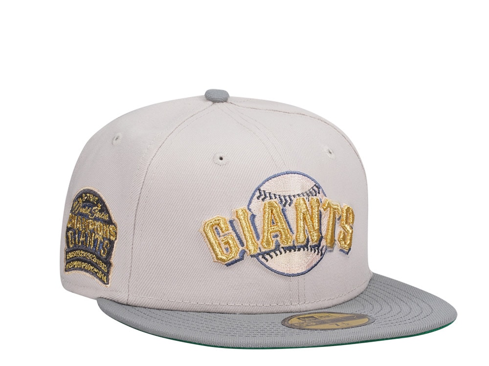 New Era San Francisco Giants 3-Time World Series Champions Stone Gold Two Tone Edition 59Fifty Fitted Gorra