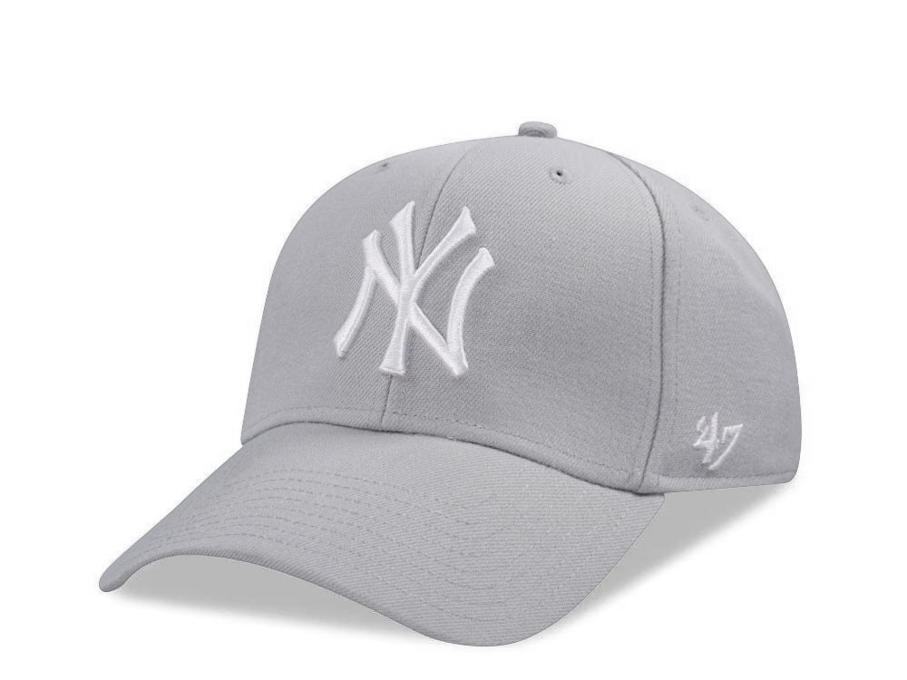 47brand New York Yankees Grey Classic Strapback Gorra