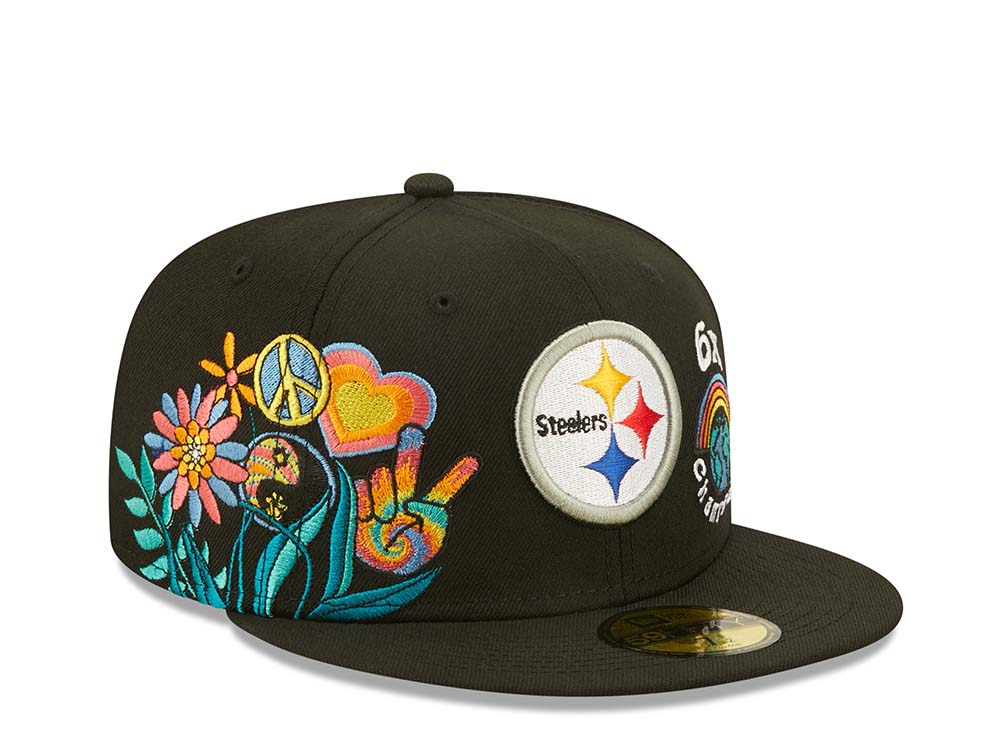 New Era Pittsburgh Steelers 6x Champions - Black Groovy Edition 59Fifty Fitted Gorra