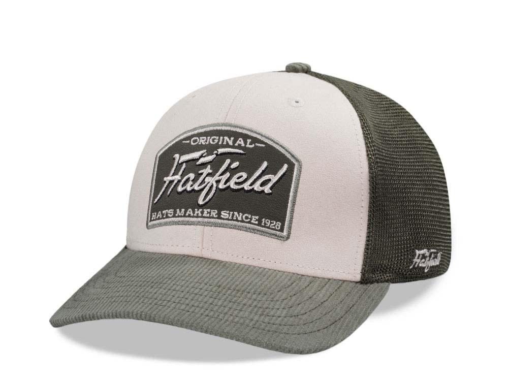 Hatfield Soft Lime Ivory Dark Green Trucker Snapback Gorra