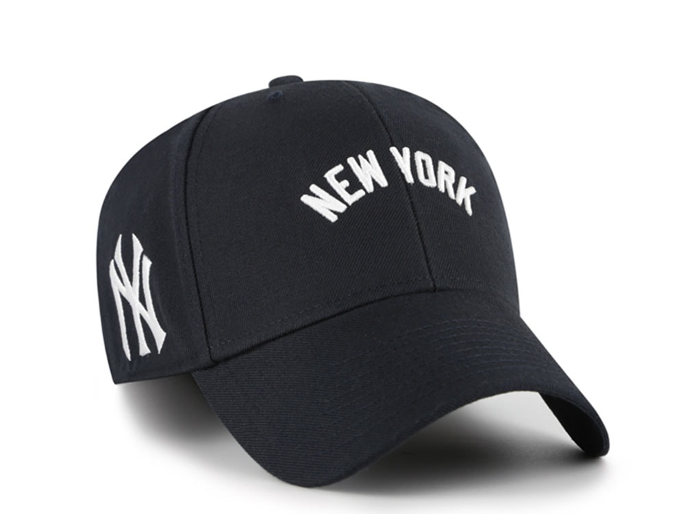 47 Brand New York Yankees Ballpark Script Navy Edition MVP Strapback Gorra