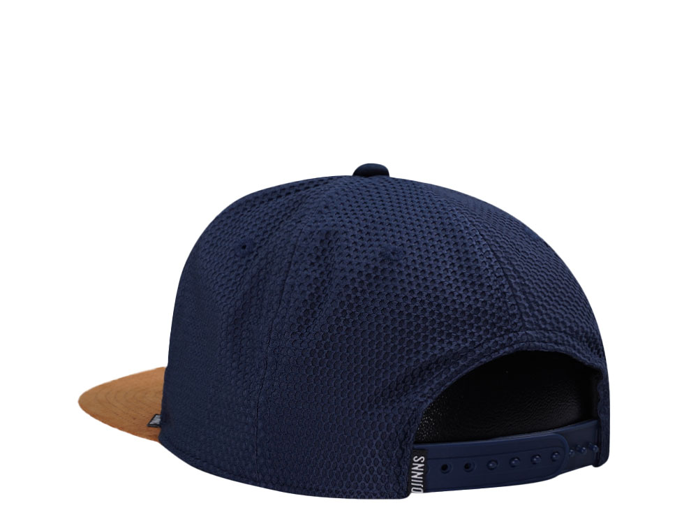 Djinns Honey Knit Navy 6 Panel Snapback Gorra
